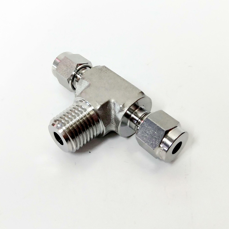 卡套式錐外螺紋支管三通接頭MBT