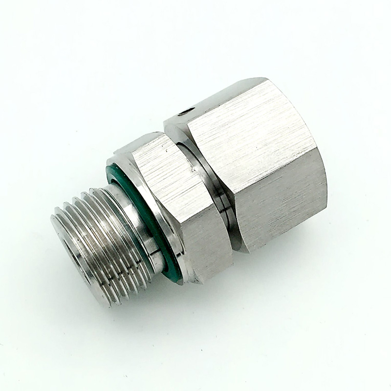 英制外螺紋膠墊密封活帽直通