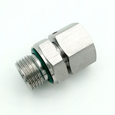 英制外螺紋膠墊密封活帽直通